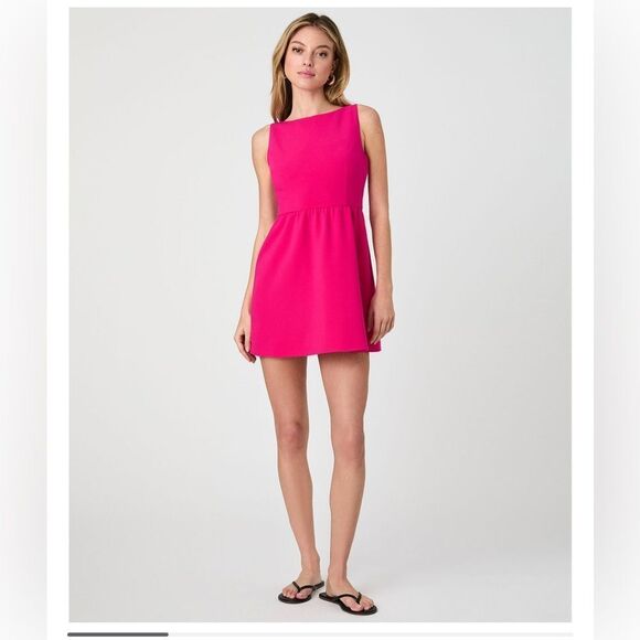 French Connection Dresses & Skirts - French connection, Elegant Pink Sleeveless Boat-Neck Dress size 4 new condition.